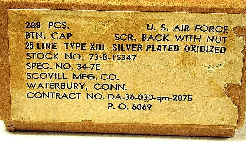 USAF US Air Force Cap Hat Buttons (Old Emblem) Pair for Dress Blues            5