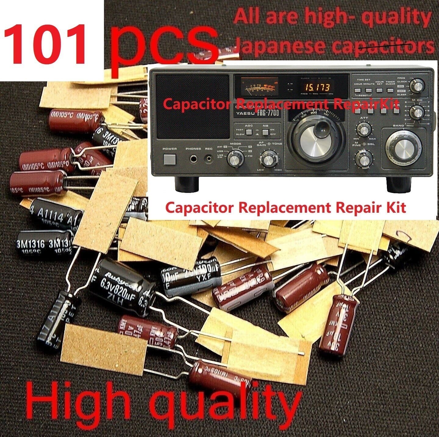 Yaesu FRG-7700 Capacitor Replacement Repair Kit / 101pcs high quality capacitors