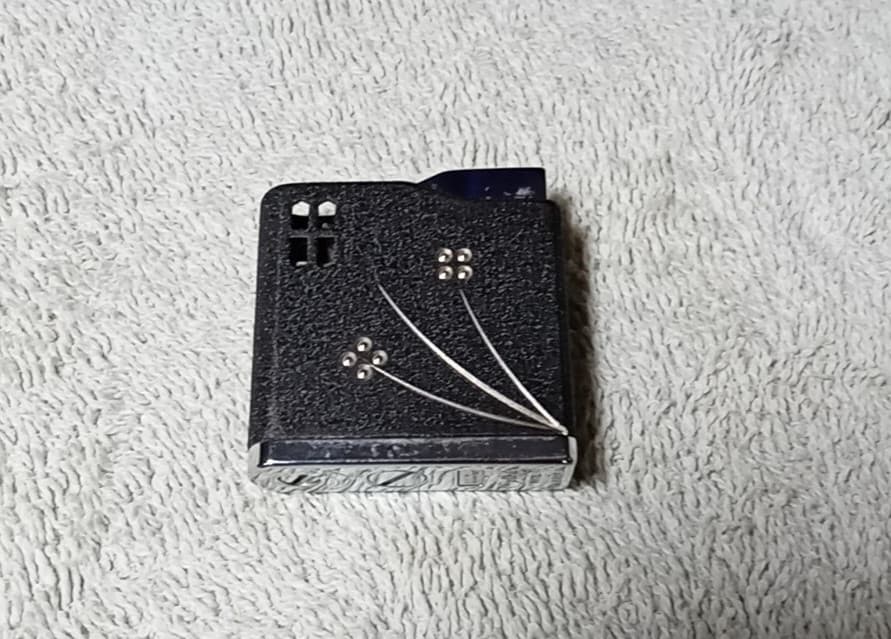 Vintage Colibri ELECTRO-FLAME 52 Black and Stainless Lighter - Made in Japan_BY 3