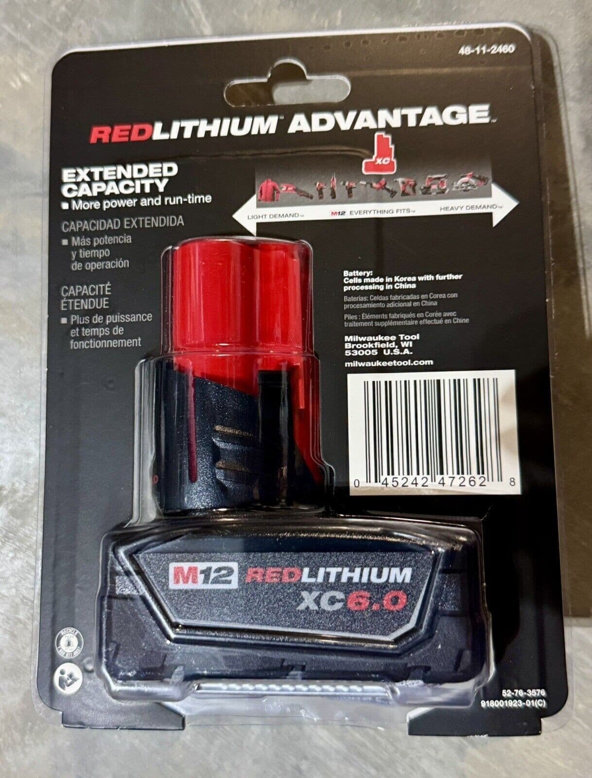 2 PCS MіІwaukеe 48-11-2460 M12 12V RED LITHIUM XC 6.0 Extended Capacity Battery 2