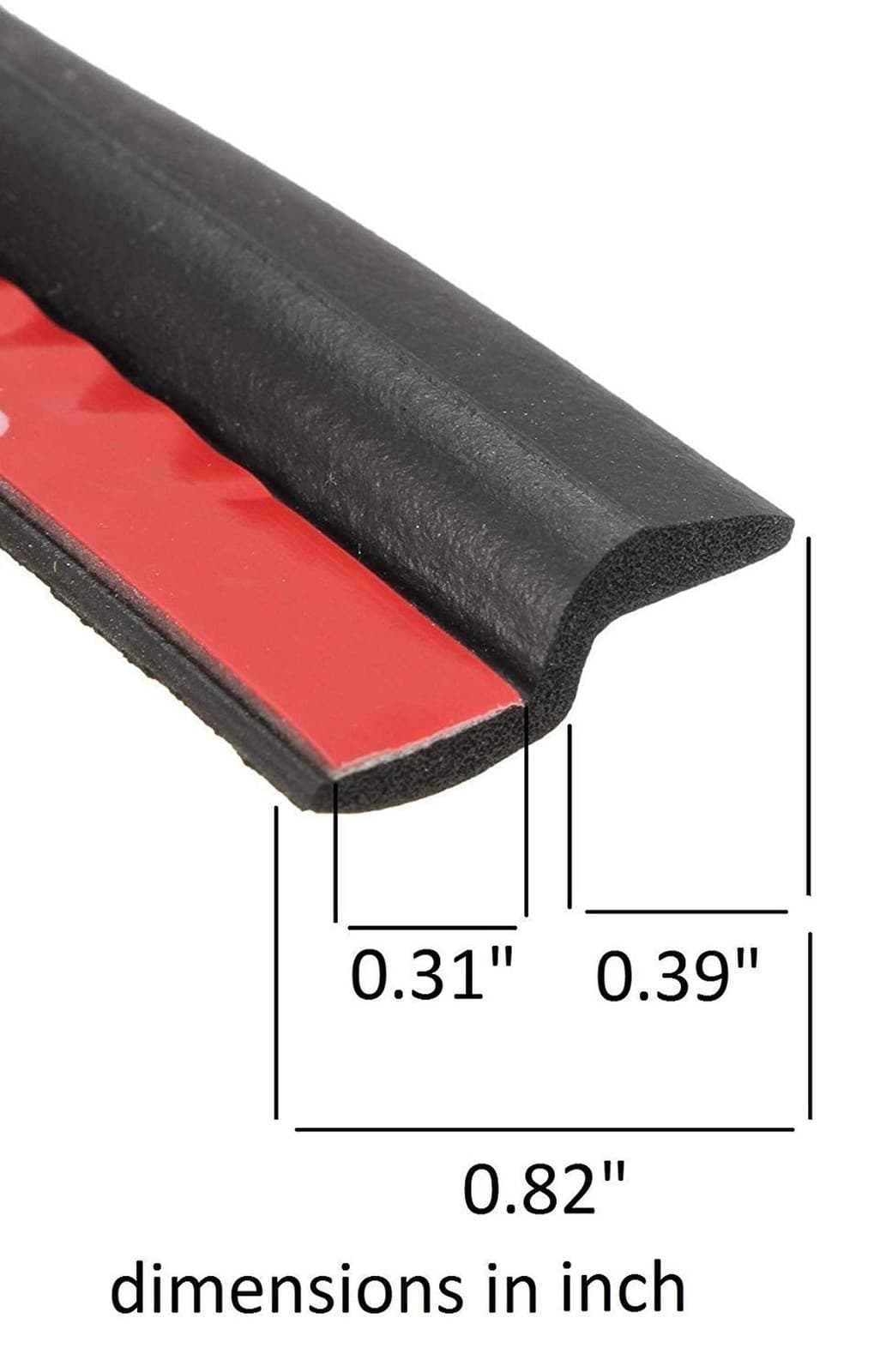 A178-3F Z Shape Window Door Rubber Seal Weather Strip Hollow (3 Feet) 3 Feet 2