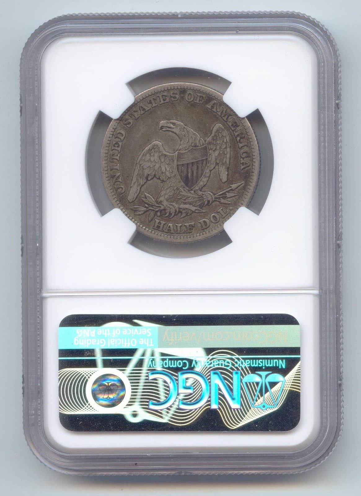 1838 Reeded Edge Capped Bust Half Dollar, NGC XF-40 2