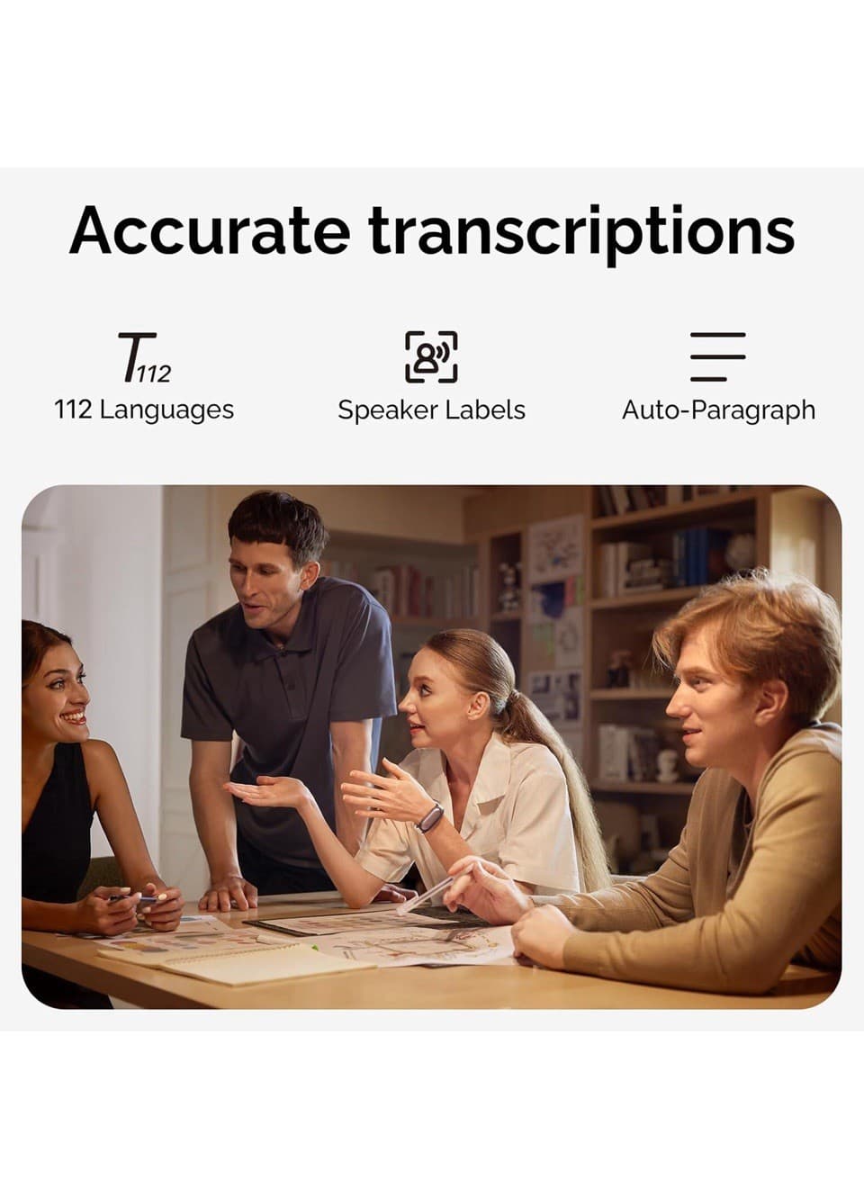AI Voice Recorder,  NotePin Voice Recorder, App Control, AI Notetaker (Brand New 4