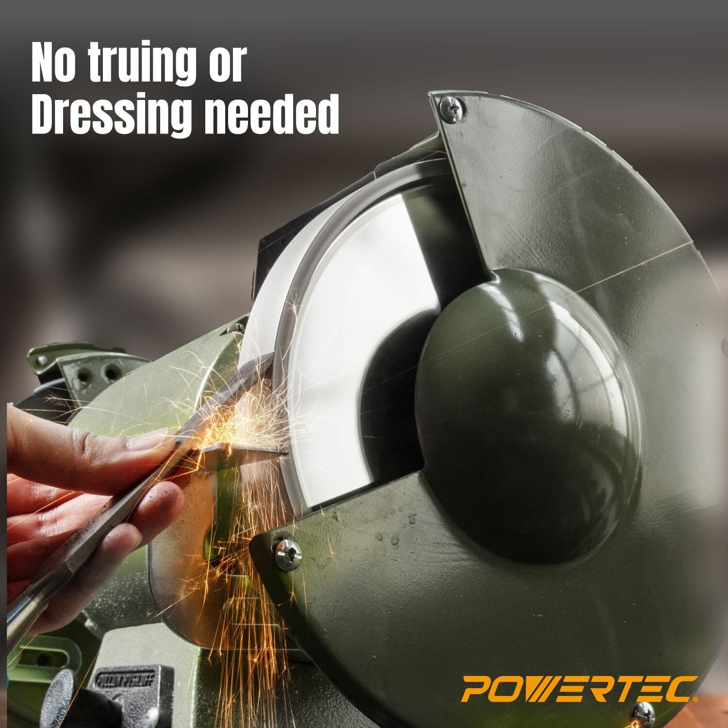 POWERTEC 15700 CBN Grinding Wheel 8 inch 180 Grit, 1" Wide with 5/8" Arbor, 1PK 4