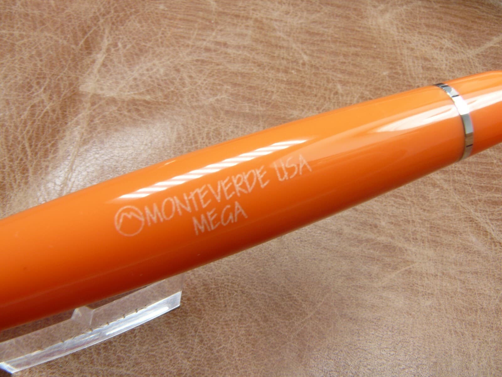 MONTEVERDE USA MEGA FOUNTAIN PEN IN ORANGE EXTRA FINE NIB  NEW IN BOX/WARRANTY 3