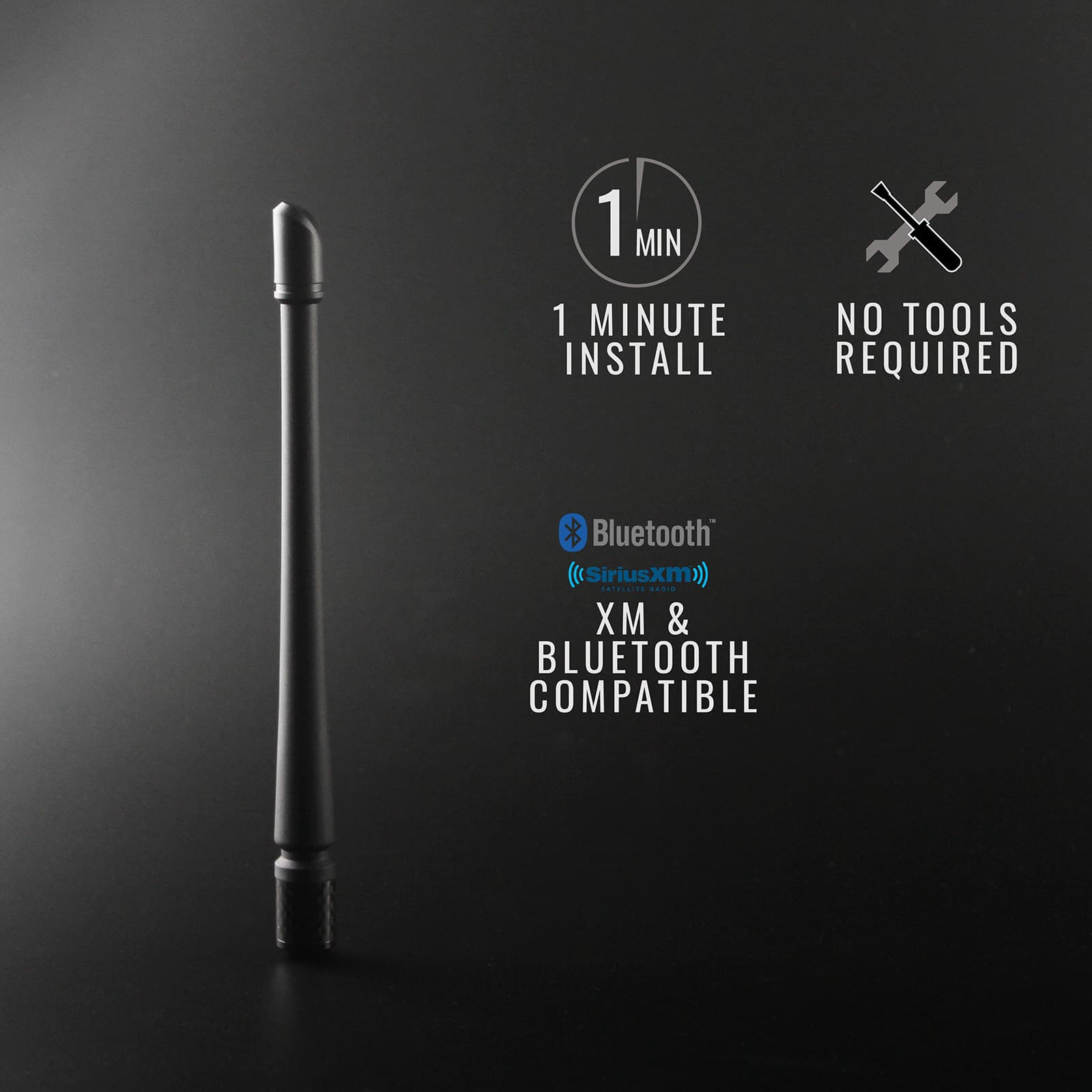  Rydonair 7" Short Antenna Mast Compatible with 2012-2024 Dodge Ram Truck 1500 3