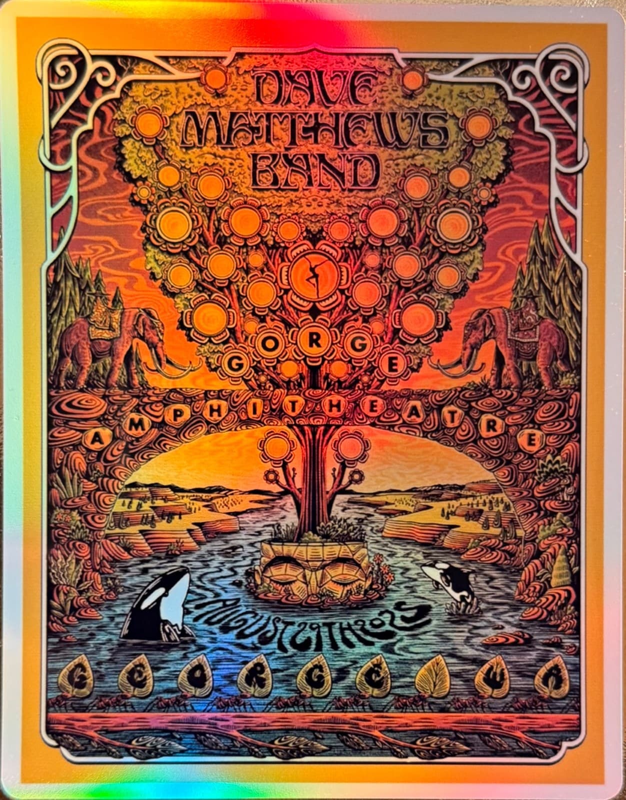 DAVE BAND THE GORGE GEORGE WA POSTER/STICKER AUGUSR 29TH 2025 4