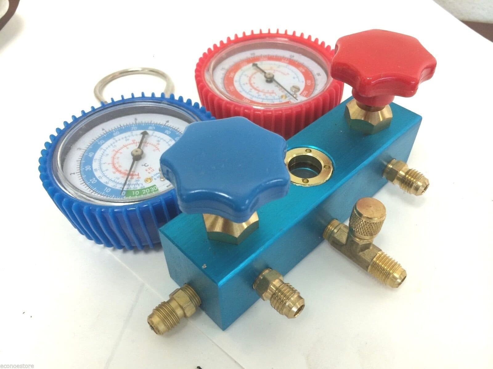 R134a R12 R22 R502 AC Air Conditioner Diagnostic Manifold  Charge Gauge 2