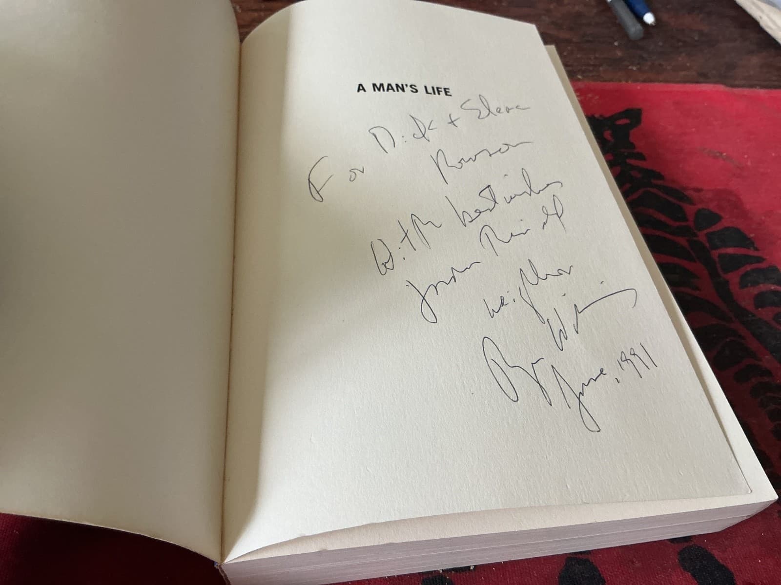 Roger Wilkins Inscribed A Man's Life An Autobiography 2