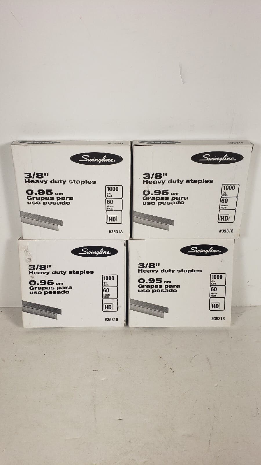 Swingline Heavy Duty Staples, 3/8, 1000 in box pack of 4 60 sheets 5