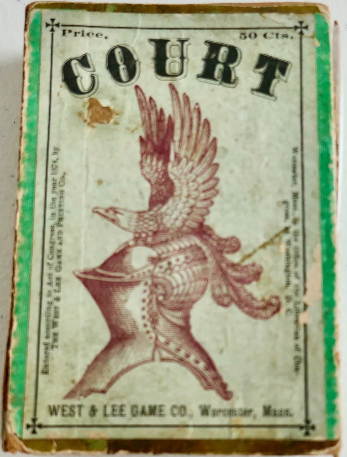 Seldom Seen Antique 1874 GAME OF COURT by WEST & LEE GAME CO. Worcester, Mass. 2