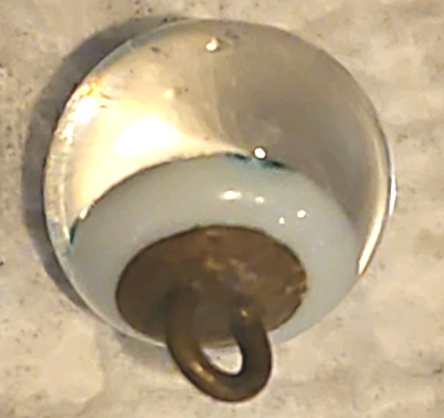 8 Antique Glass Paperweight  Buttons ~ 3/8 In. 3