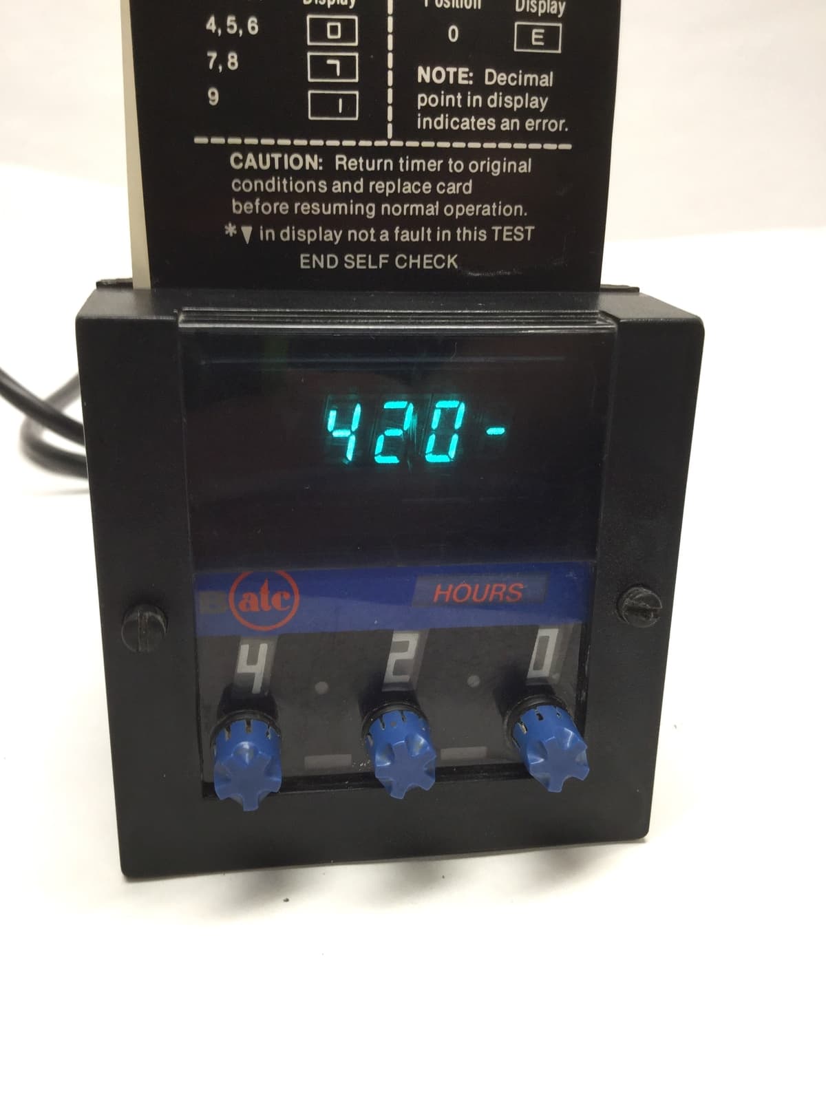 ATC 365A300Q30PX Long Ranger Computing Timer 0.01s to 999hr, 120VAC, DPDT Relay 3