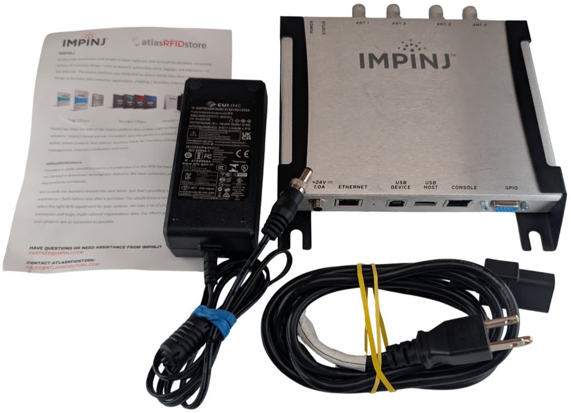 Impinj Speedway R420 4 Port UHF RFID Reader with PSU Coax Cables Powers On 3