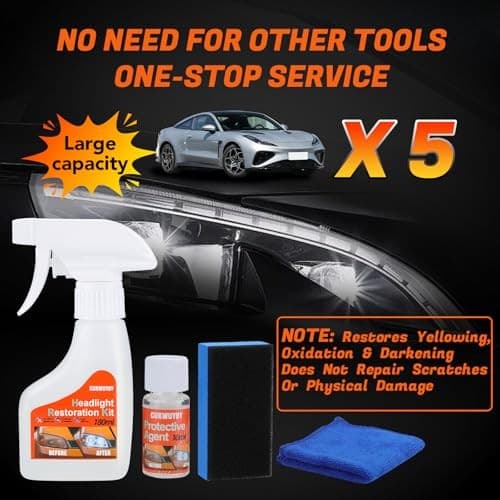 Headlight Restoration Kit Headlight Cleaner Head Light Cleaner Removing  3