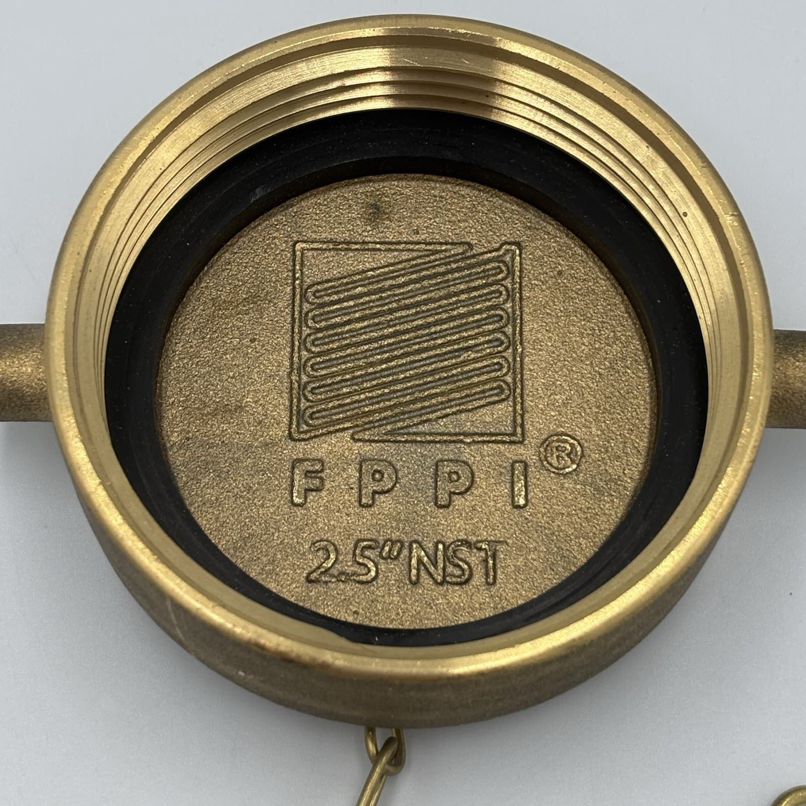 FPPI Brass Fire Hose Pipe Hydrant Cap 2-1/2" 2.5” NST Chain 5