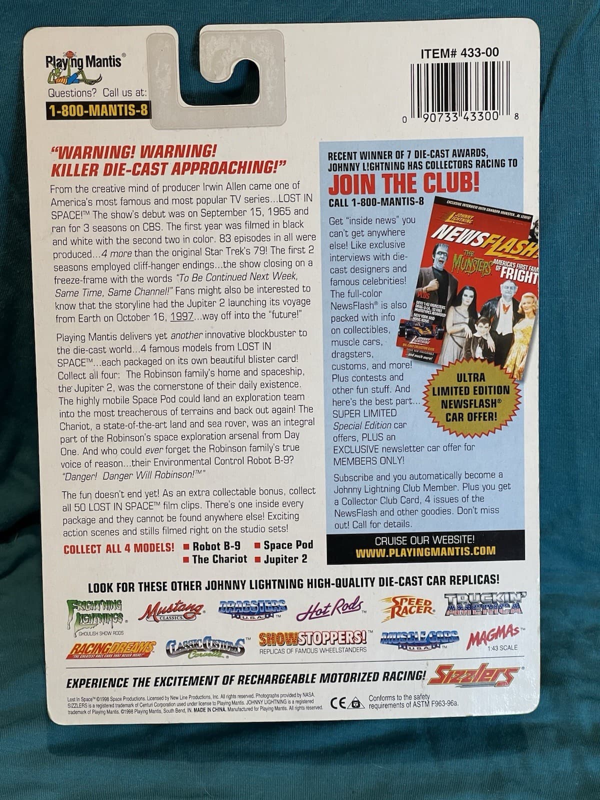 Johnny Lightning Lost in Space 1998 Action Figure Space Pod Clip #41 MOC  4