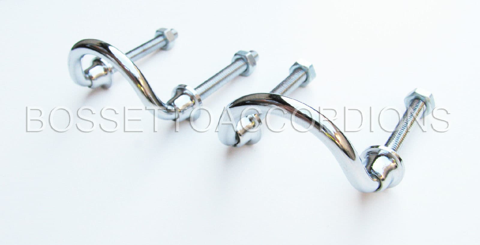 Accordion Shoulder Strap Brackets / Clasp Set of 2 "Round" Style Ersatzteile 3