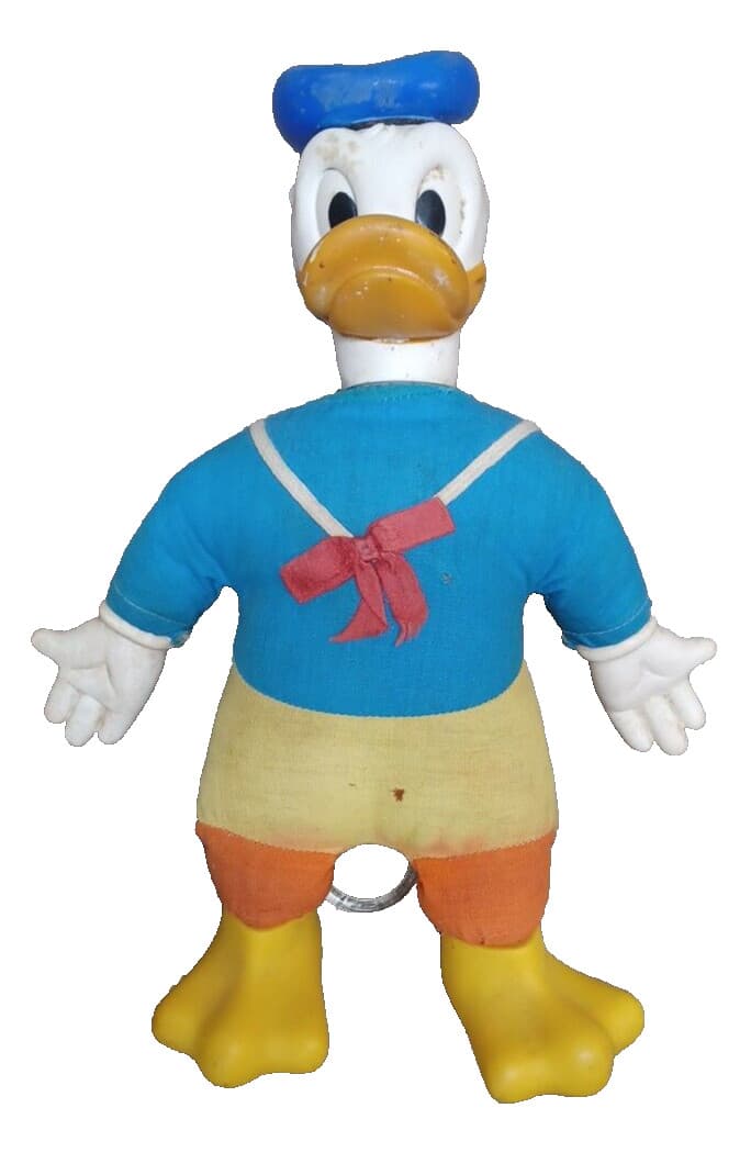 1972 Vintage Horsman colls Donald Duck Soft Vinyl Plush Doll - WORKING !!!!