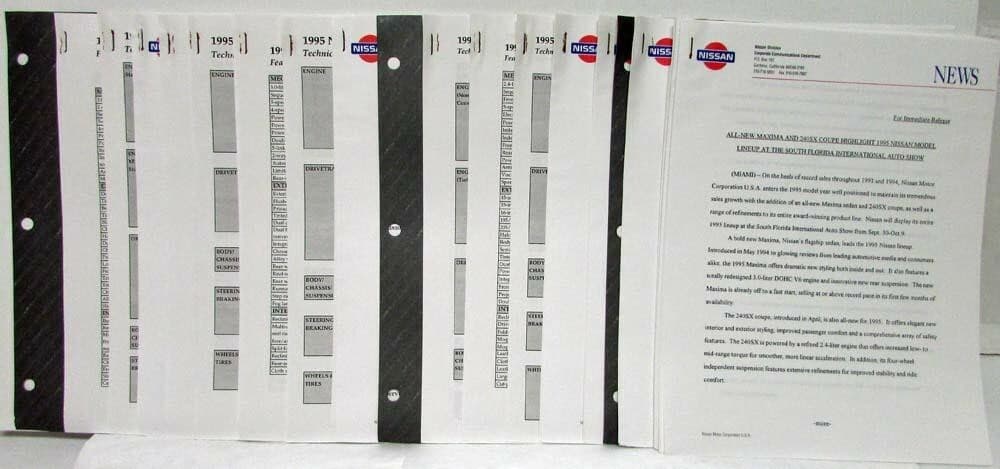 1995 Nissan Full Line Press Kit - Maxima Altima Sentra 240SX 300ZX Pathfinder 4