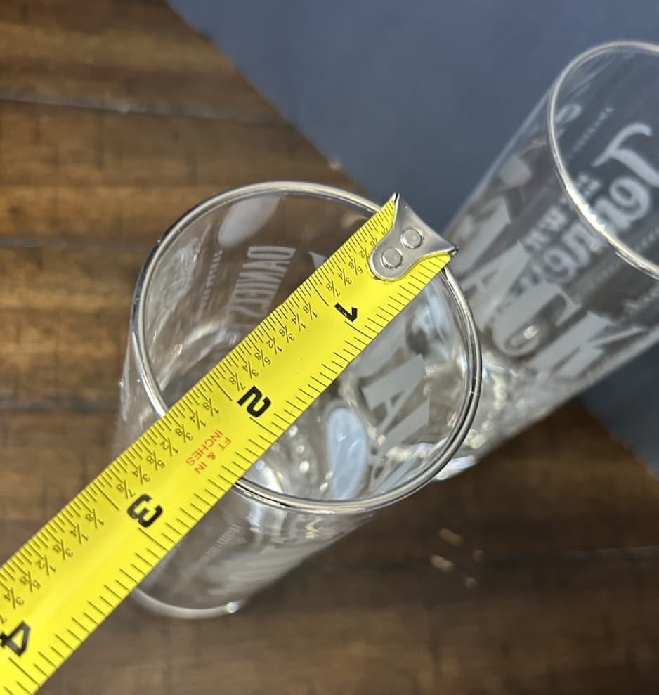 Jack Daniels Tall Boy Highball Glasses 10 oz Whiskey Old No. 7  Barware 2 Set 5