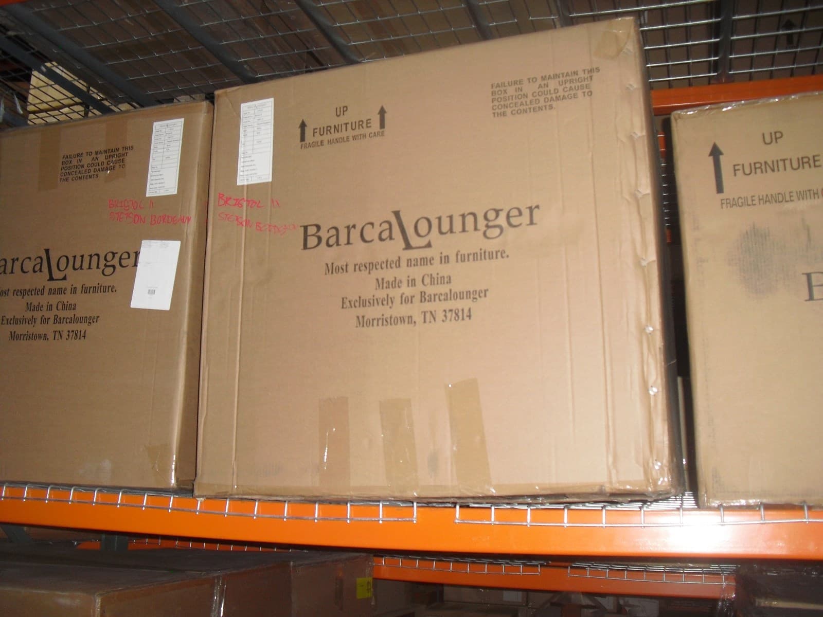 Barcalounger Dawson Chelsea Cobblestone Leather Pedestal Recliner Chair Ottoman 5