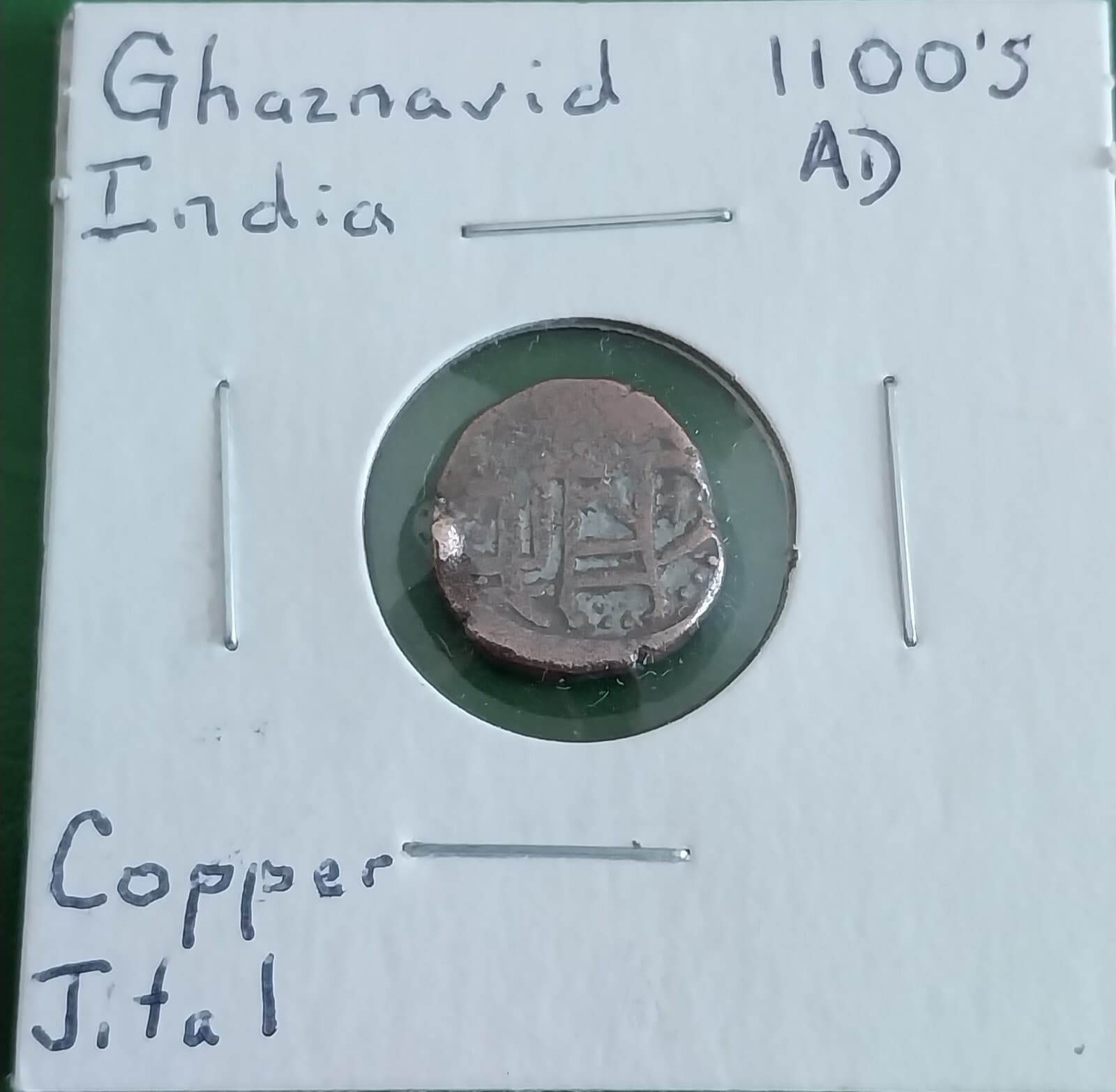 Ghaznavid Dynasty 1100's AD Jital India Billon Copper Silver Lot "Jital # 1"