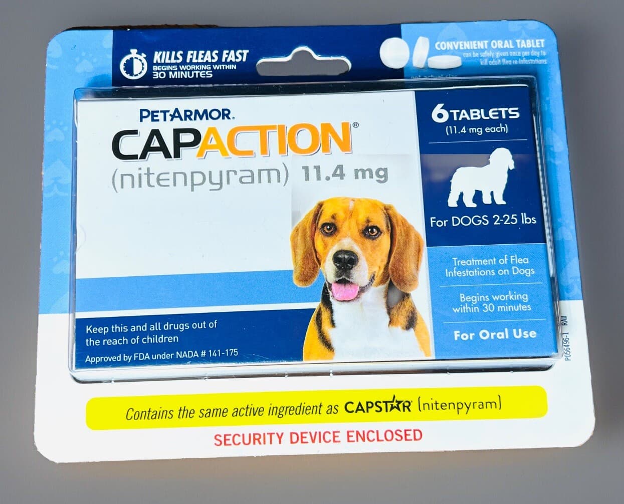 PET ARMOR CAPACTION, ORAL  TREATMENT DOGS OVER 2-25 lbs. 6 DOSES EXP 27 New