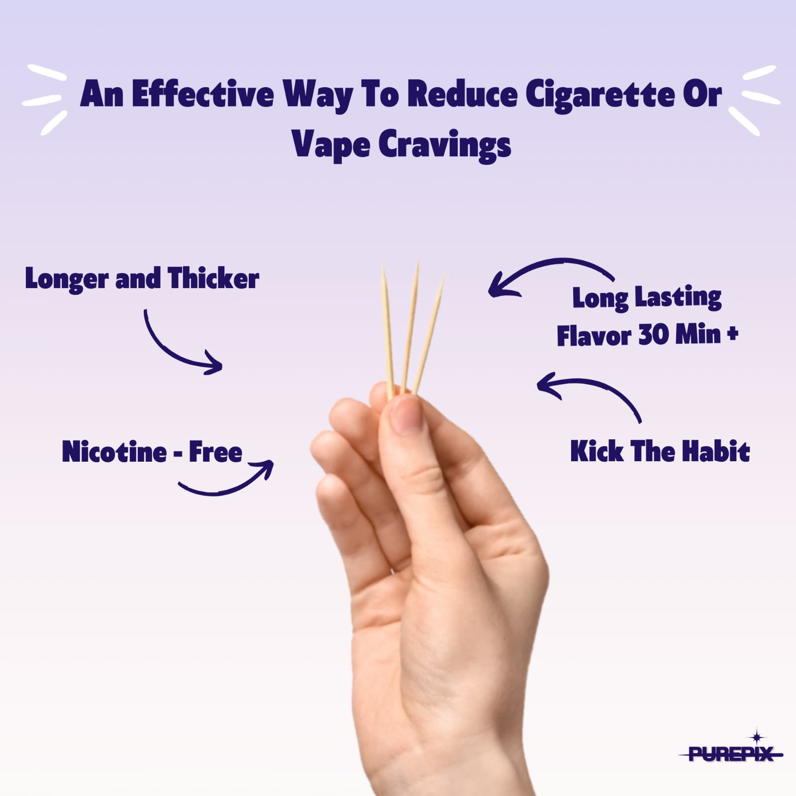 Quit Smoking Aid Premium Extra Thick Boosting Flavored Toothpicks with Lobelia 4