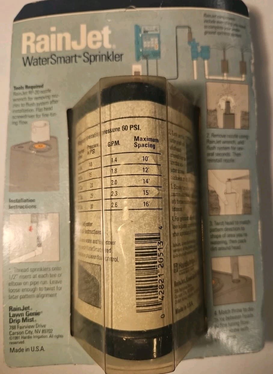Rain Jet Water Smart Sprinkler RS-20F 14' to 24' Diameter Small Circle USA 3