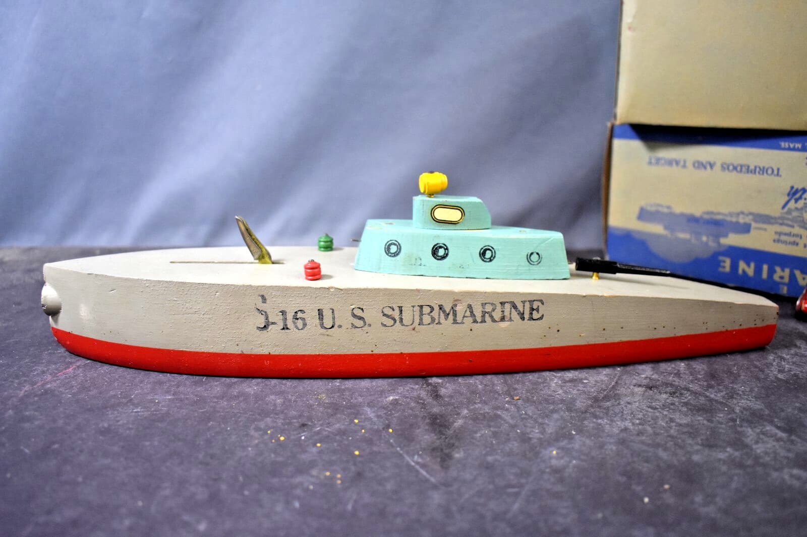 Keystone Action Submarine, Wood, w/ Torpedos & Target, Item 217, 2485453 3