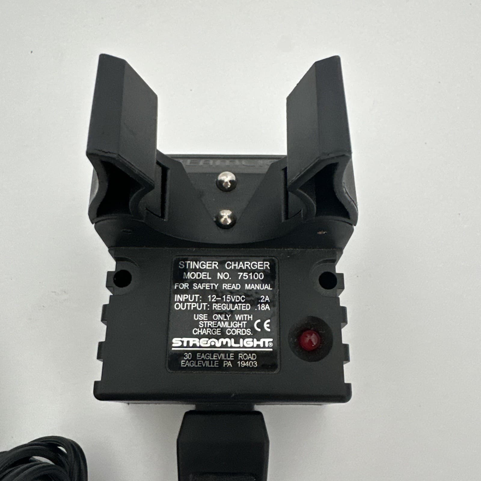 Streamlight 75100 Stinger Flashlight Charger Charging Base w/12 Volt Car Adapter 2