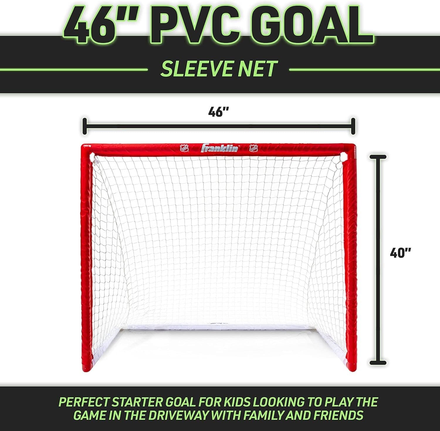 NHL Street Hockey Goal with Net - Portable Lightweight PVC Youth Street + Rol... 3