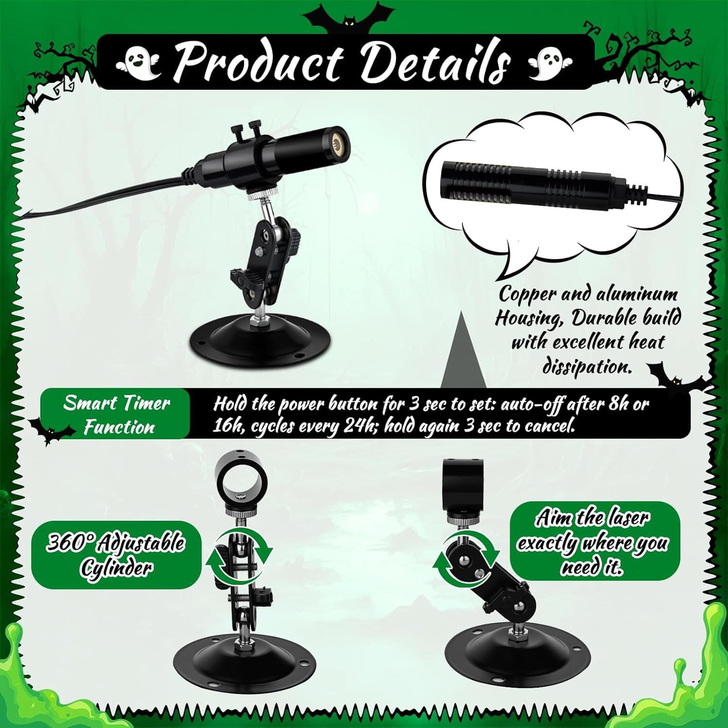 Green Laser Line Projector for Holloween Party Decor Laser Swamp Halloween Proje 2