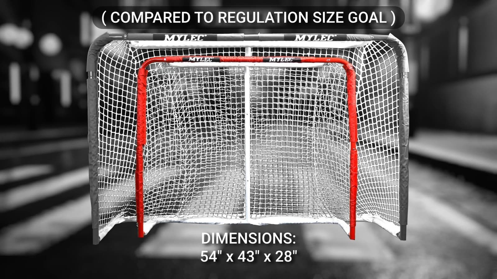 Steel Junior Hockey Goal for Indoor + Outdoor (52” x 43”), Easy Assembly, Lig... 4