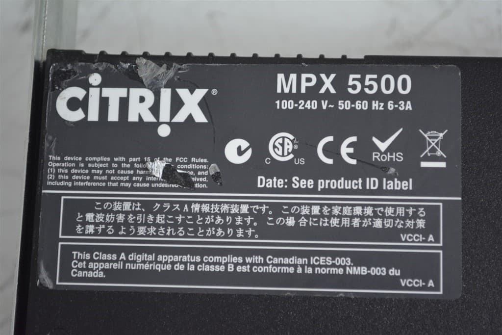 Citrix Netscaler MPX 5500 Load Balancing Application Device SEE NOTES 6