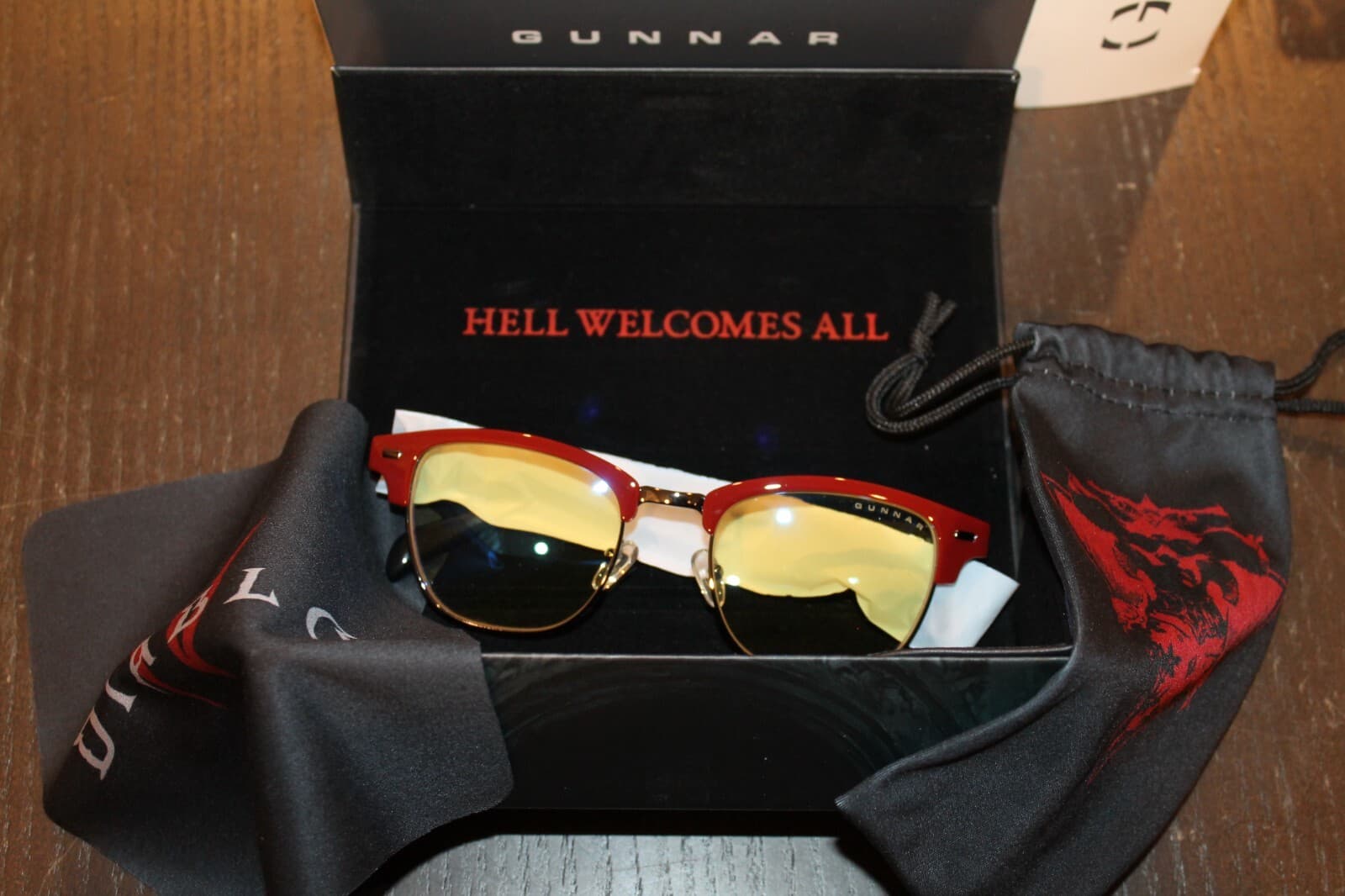 Diablo IV 4 Sanctuary Ed Gunnar Blood-Onyx Blue Light Gaming Computer Glasses