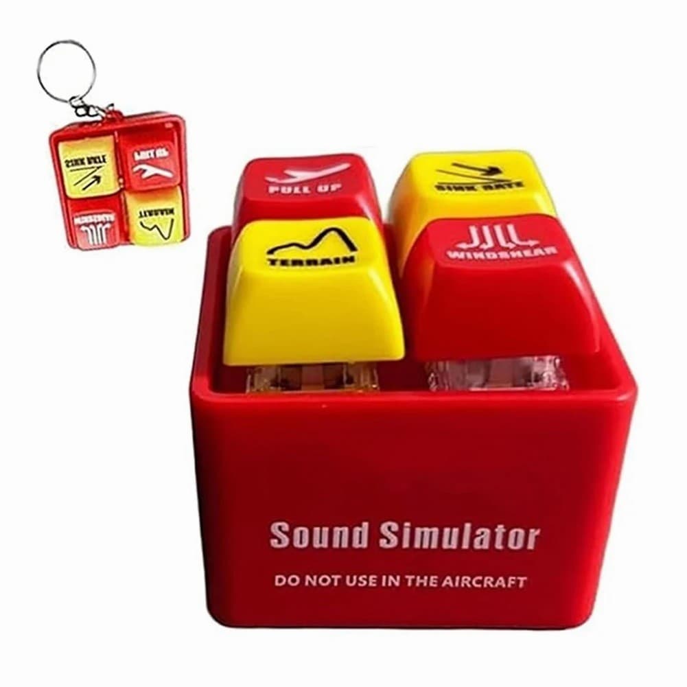 EGPWS Warning Sound Simulator with LED Light Airplane Alert Keychain for Pilot