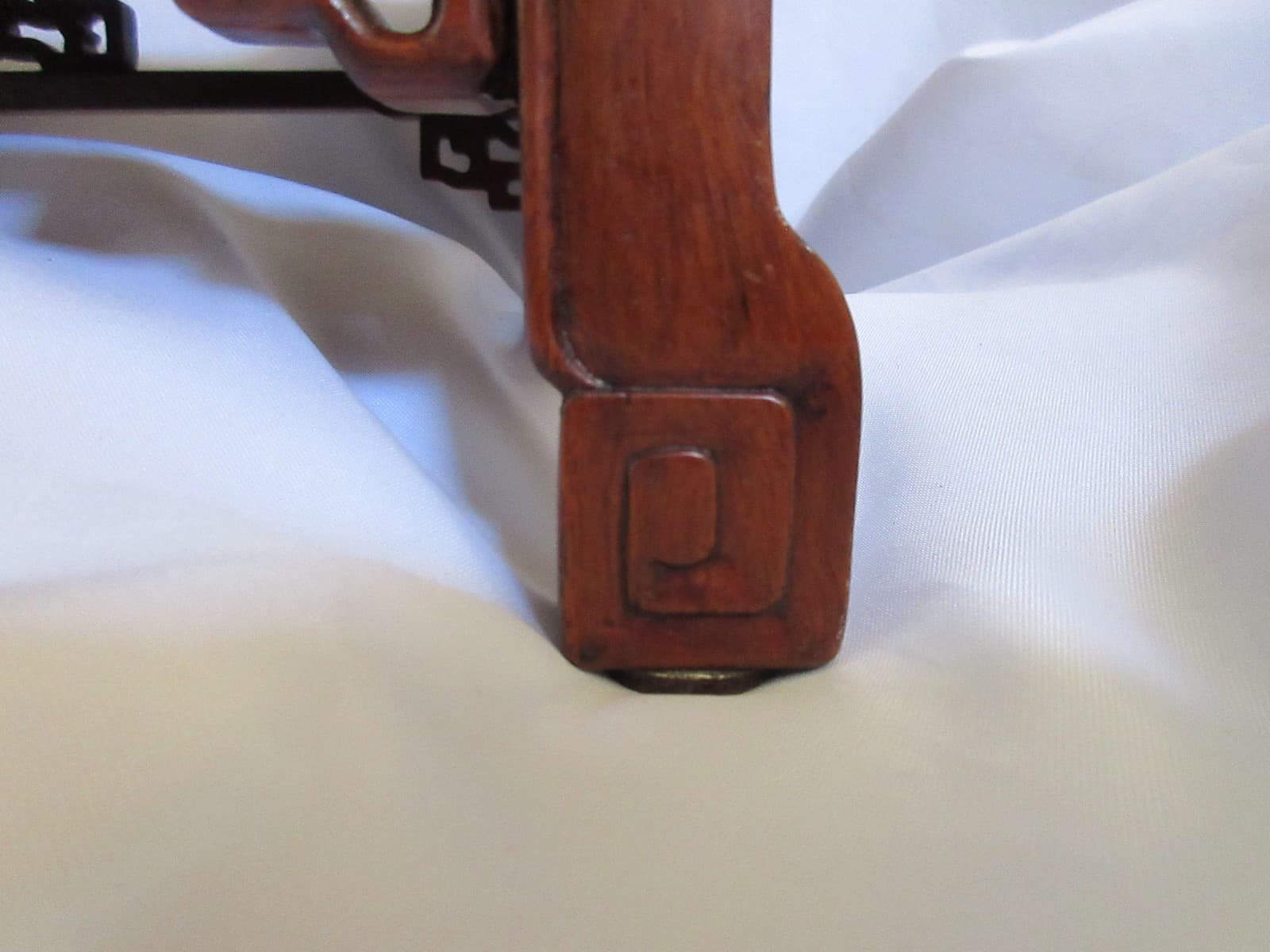 Vintage Chinese Rosewood Hongmu Hardwood Carved Bonsai Display Stand 18 x 10 EUC 4