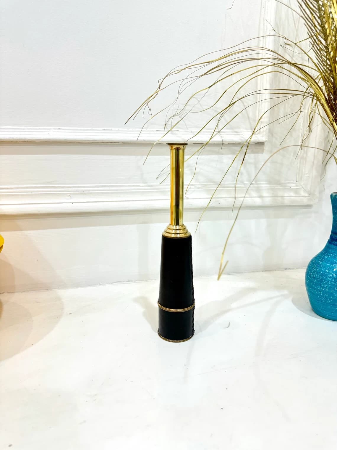 Brass Telescope Pirates Spyglass Sailor Nautical Pocket Telescope with leather 5