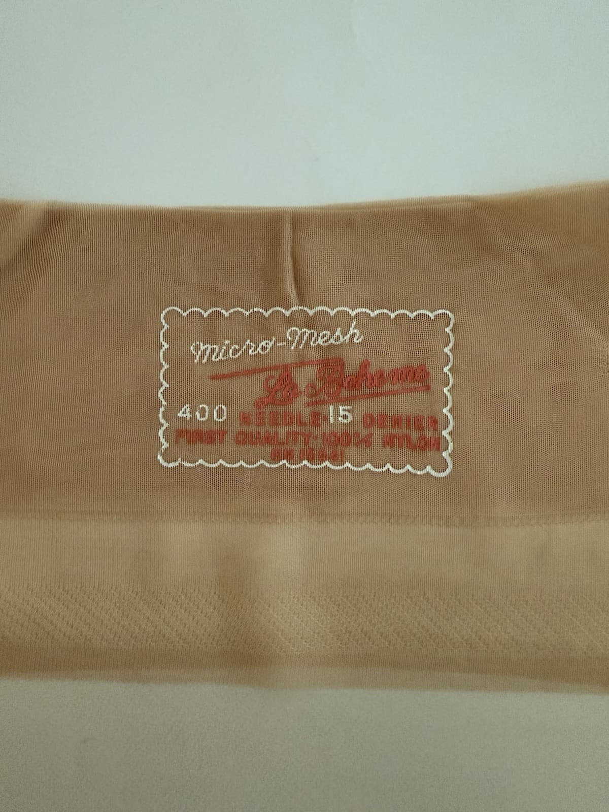 Vintage La- Boheme Seamless Mesh Stockings 33 1/2 Inches Long RH+T 5