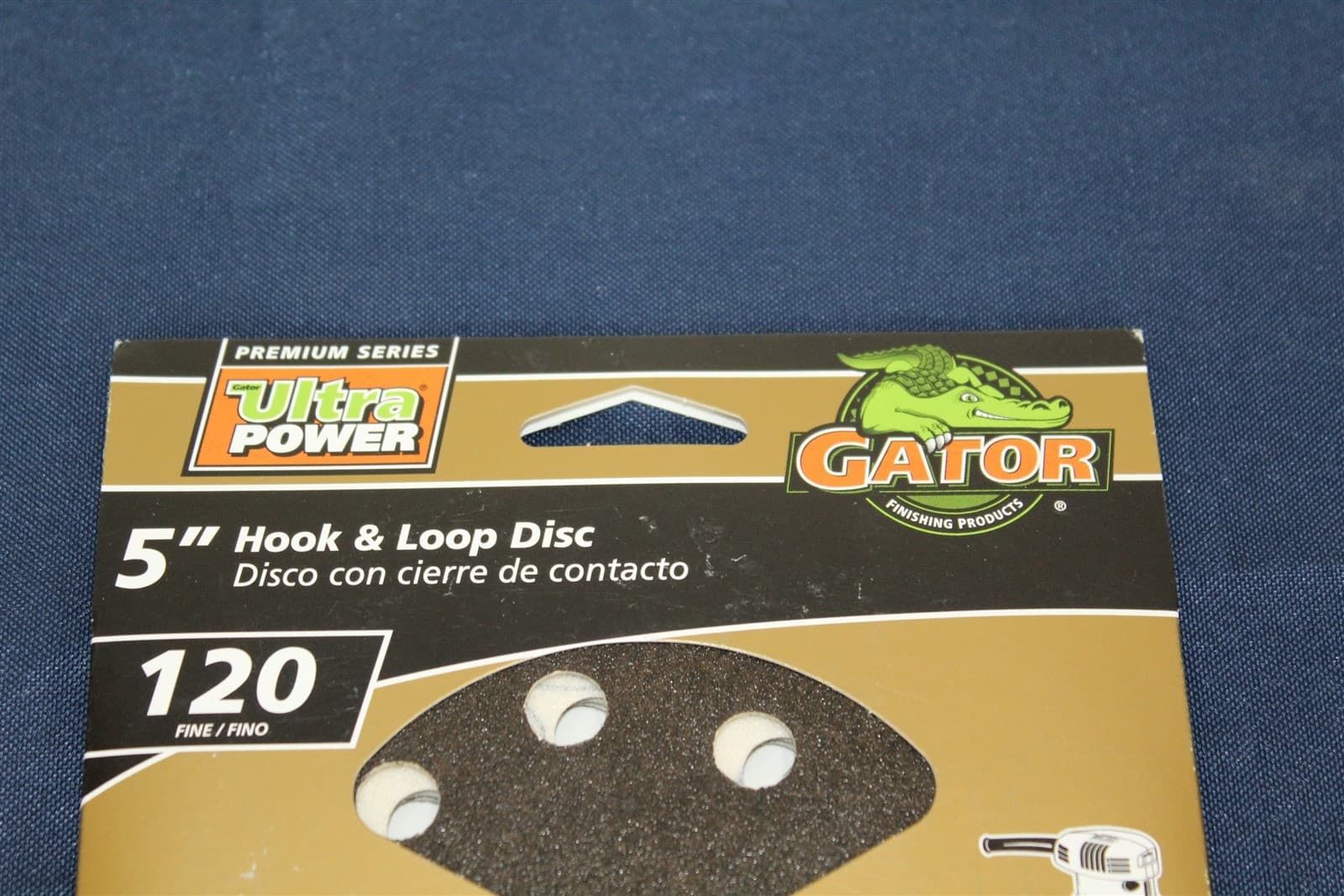 Gator Finishing 7721 120 Grit Zirconium Oxide Hook & Loop Sanding Discs 4PK 5" 4