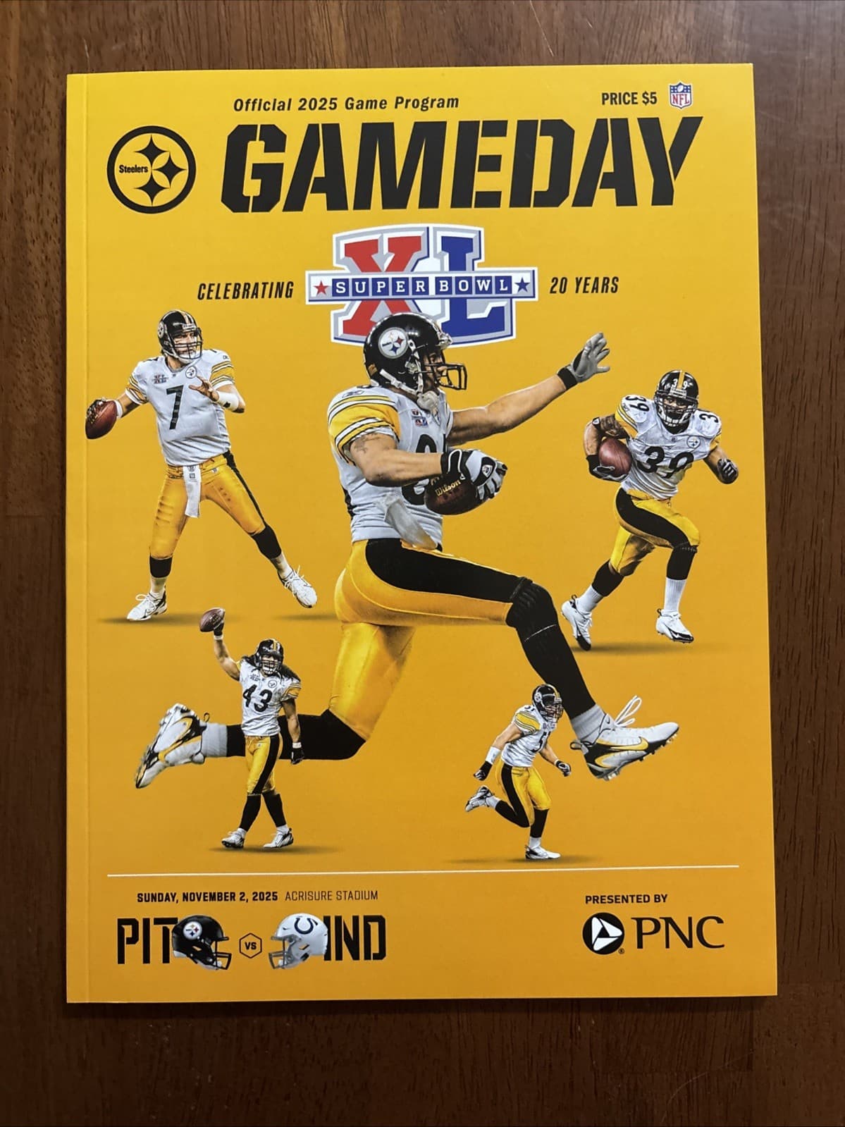 Pittsburgh Steelers Game Day Program November 2, 2025 Vs. Indianapolis Colts