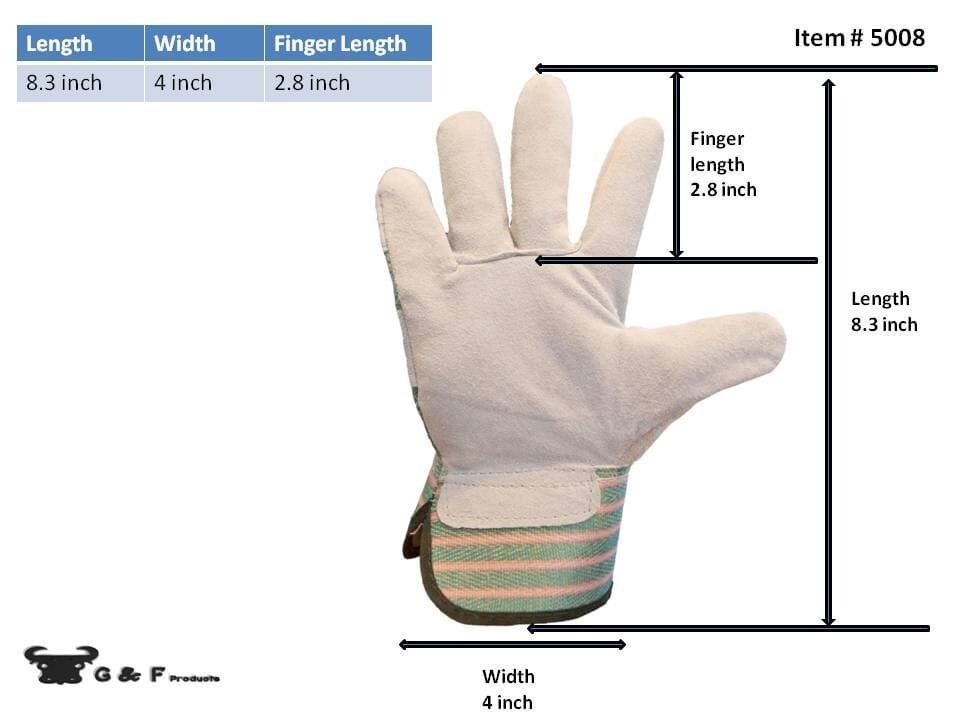 G & F 5008 JustForKids Work And Gardening Gloves With Rubberized Safety Cuff 4