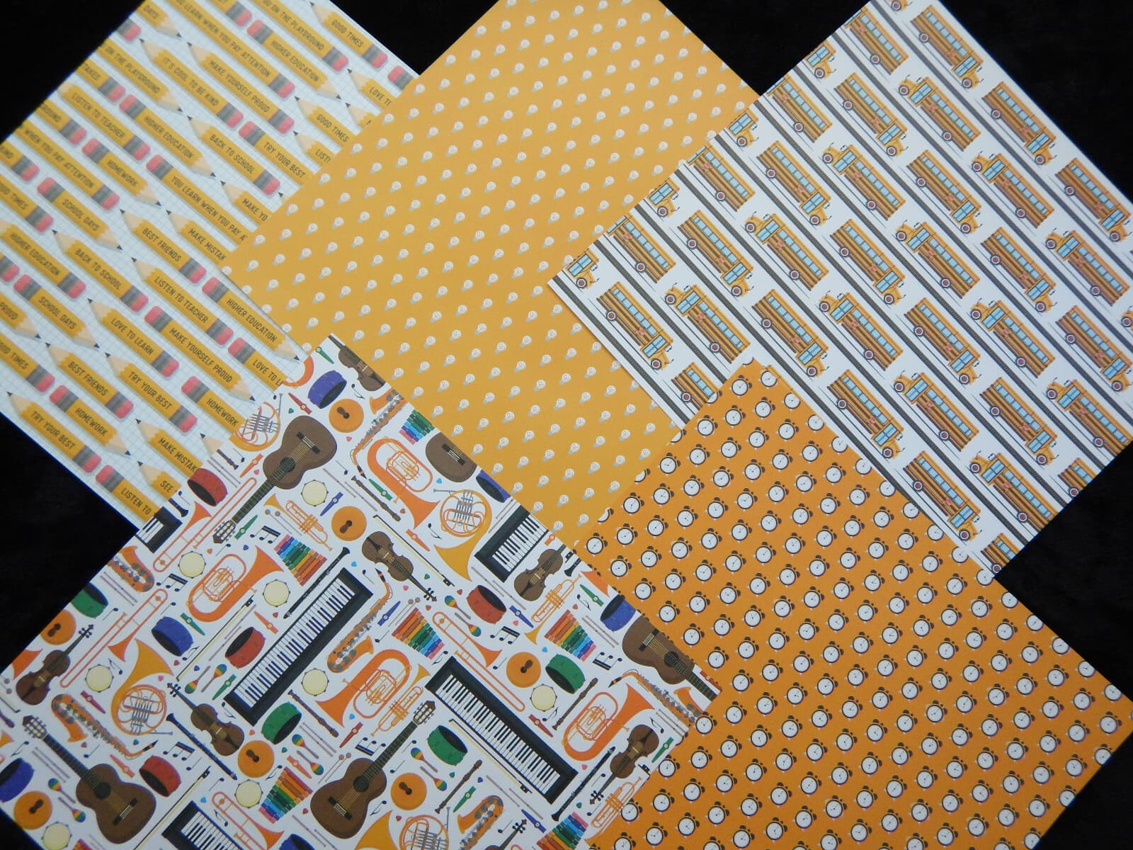 60 12x12 Scrapbook Paper High School Days Elementary Preschool College Teacher 6