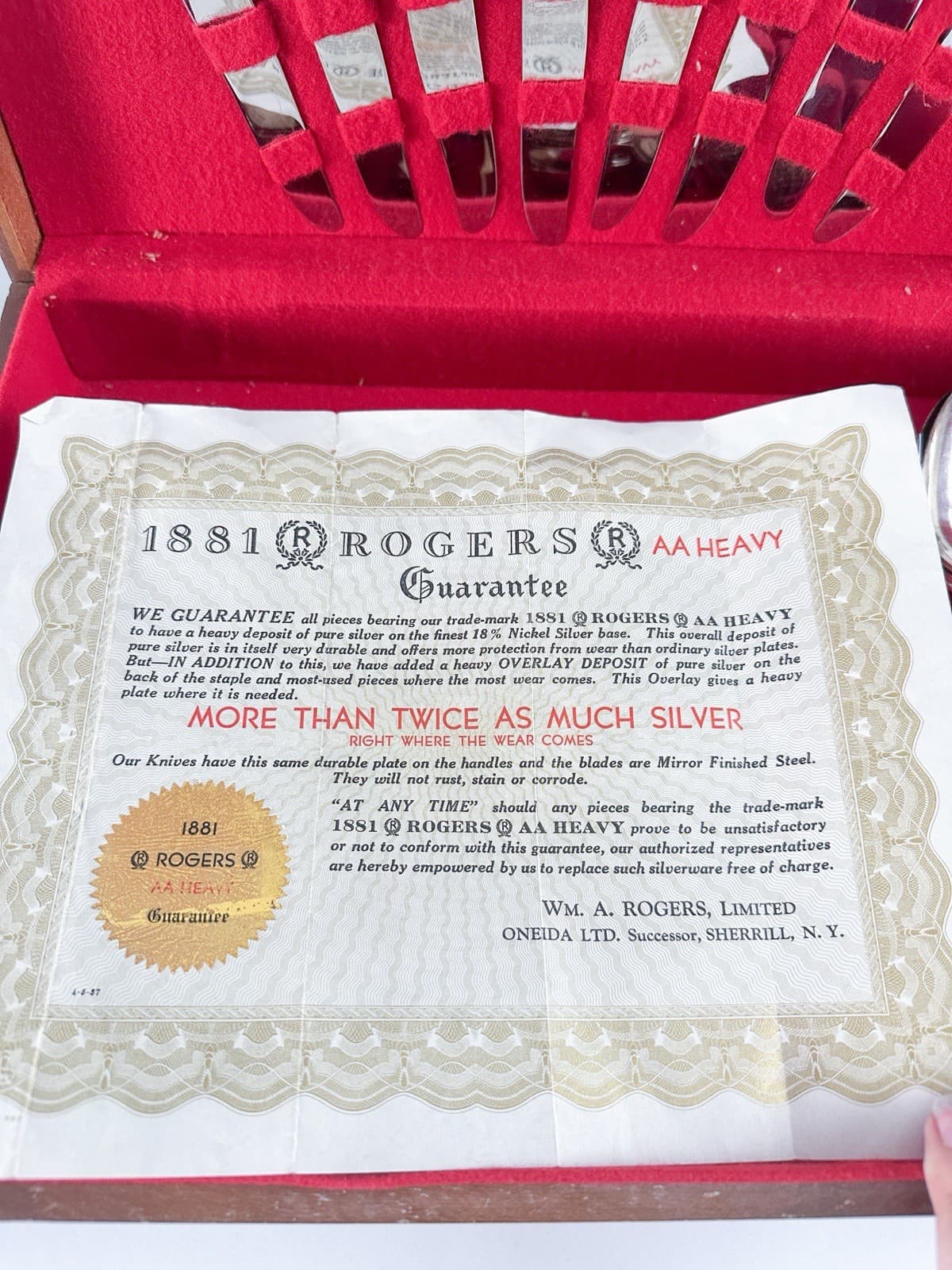 1881 Rogers Oneida KESWICK Silverplate Flatware Art Deco 53 Pc VGC 4