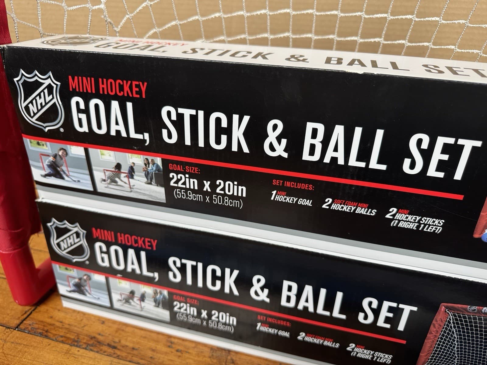 Franklin Sports NHL Kids Mini Hockey Set - 3 Goals, 6 Sticks and 6 Balls New 3