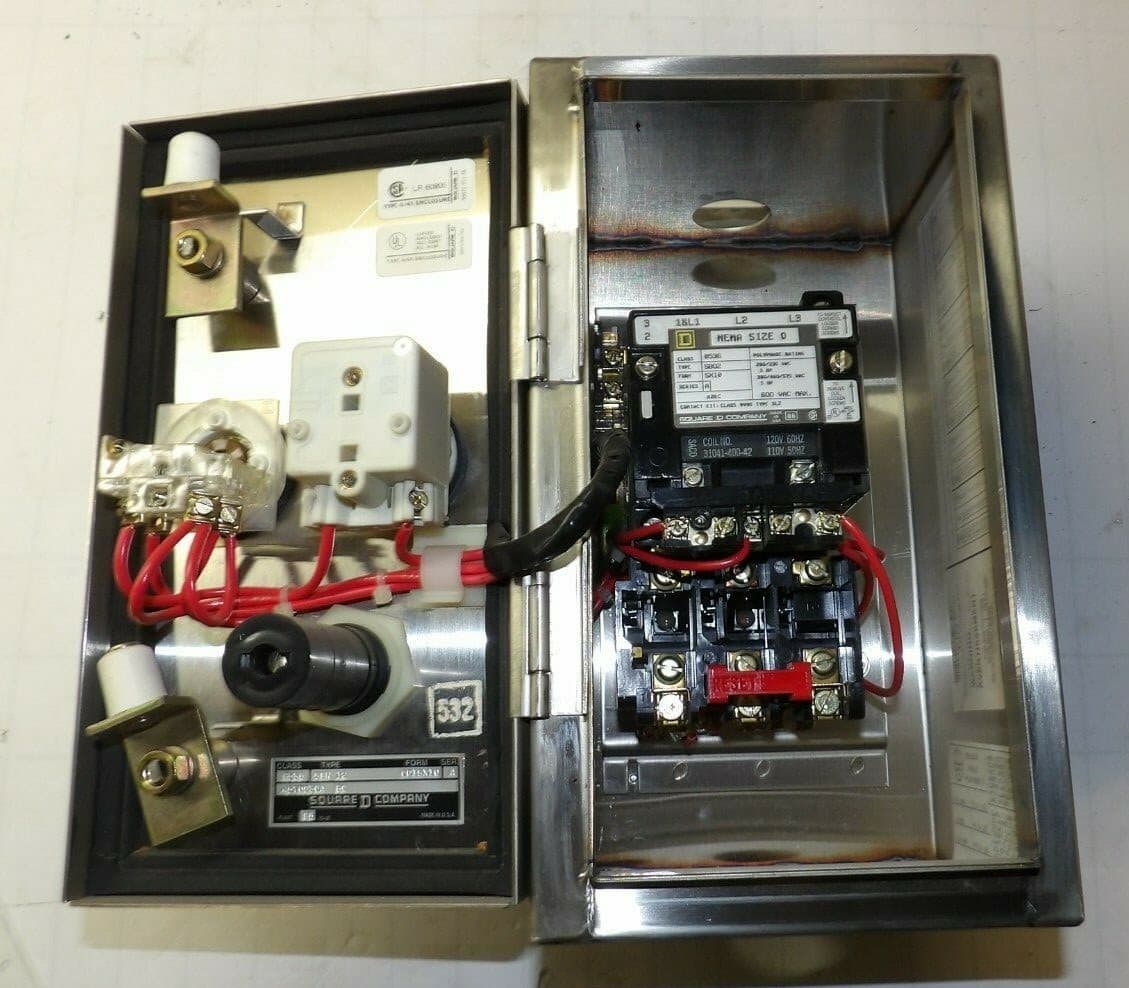NEW SQUARE D SS ENCLOSED SIZE 0 MOTOR STARTER 4/4X 600 VAC 120 V COIL  8536SBW12 5
