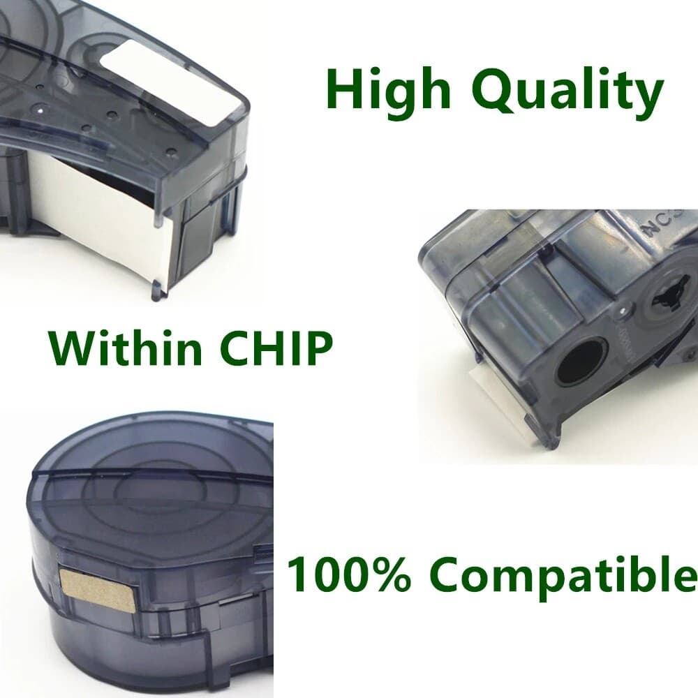 5PK Compatible for Brady Label Cartridge M21-500-499 12.7mm White Nylon 1/2"x16' 2