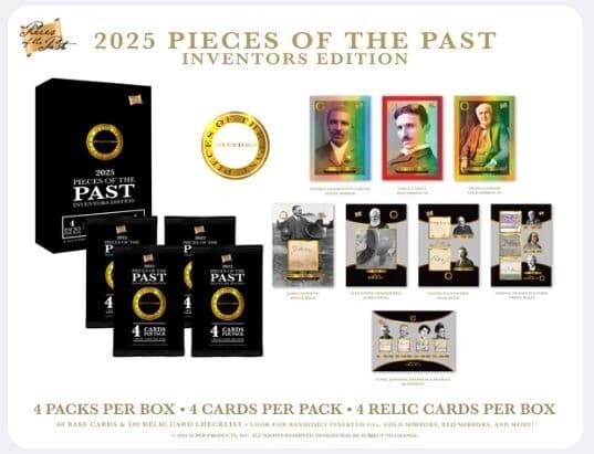 2025 Pieces of the Past Inventors Edition Factory Sealed Box! Random 1/1s!! 2
